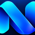 NOVO X8 blue and cyan N emblem